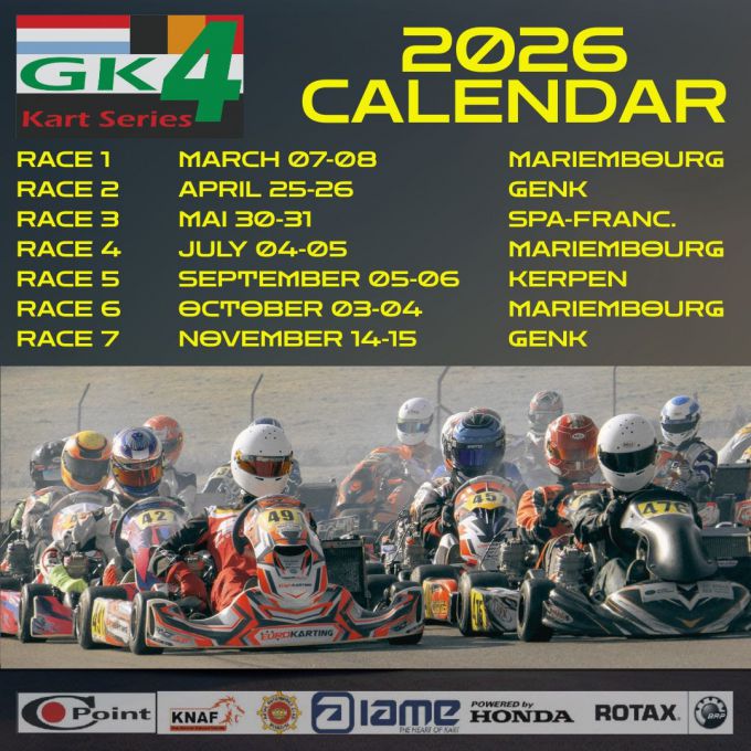 Kalender GK4 Kart Series 2026